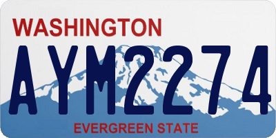 WA license plate AYM2274