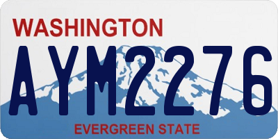 WA license plate AYM2276