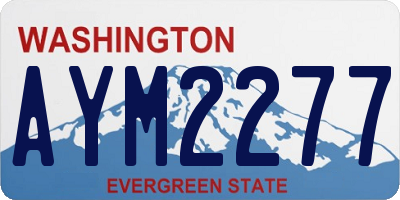 WA license plate AYM2277