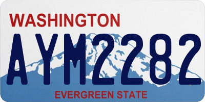 WA license plate AYM2282