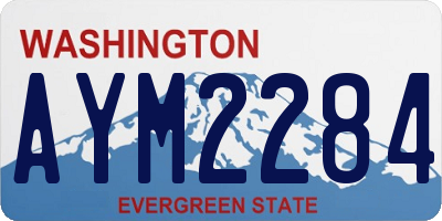 WA license plate AYM2284