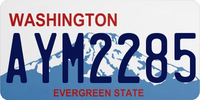 WA license plate AYM2285