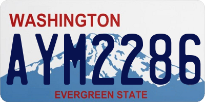 WA license plate AYM2286