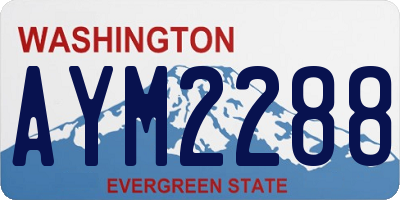 WA license plate AYM2288