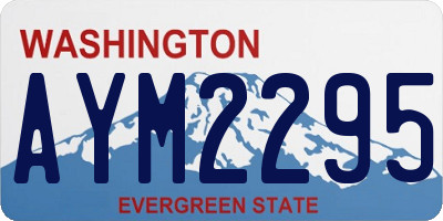 WA license plate AYM2295