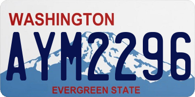 WA license plate AYM2296
