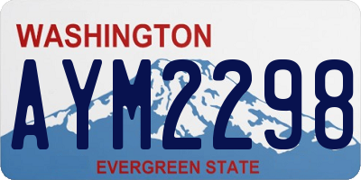 WA license plate AYM2298