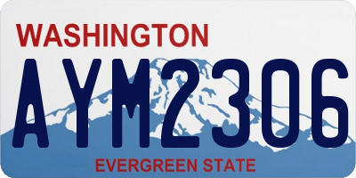 WA license plate AYM2306