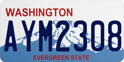 WA license plate AYM2308