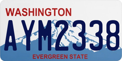 WA license plate AYM2338