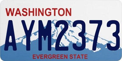 WA license plate AYM2373