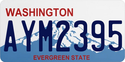 WA license plate AYM2395