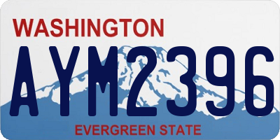 WA license plate AYM2396