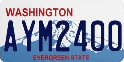 WA license plate AYM2400