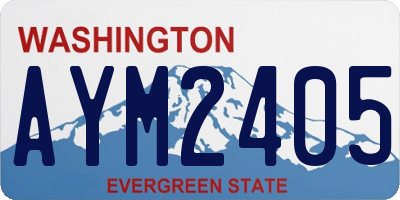 WA license plate AYM2405