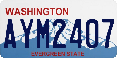 WA license plate AYM2407