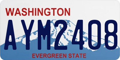 WA license plate AYM2408
