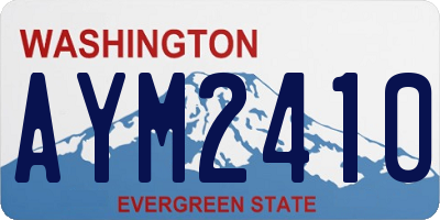 WA license plate AYM2410