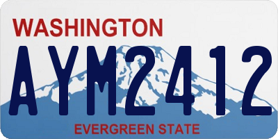 WA license plate AYM2412
