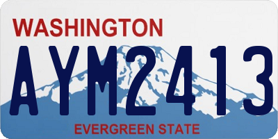 WA license plate AYM2413