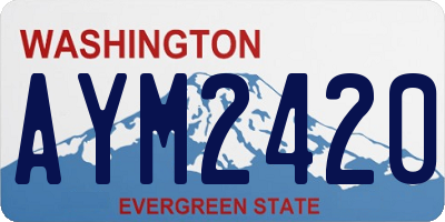 WA license plate AYM2420