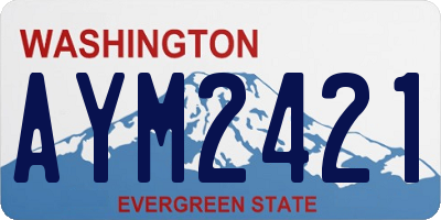 WA license plate AYM2421