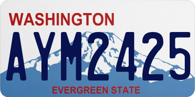 WA license plate AYM2425