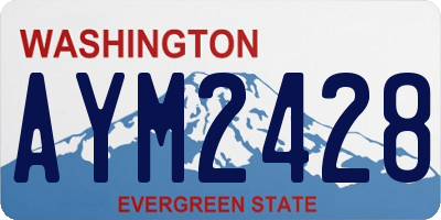 WA license plate AYM2428