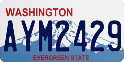 WA license plate AYM2429