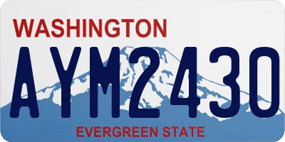WA license plate AYM2430