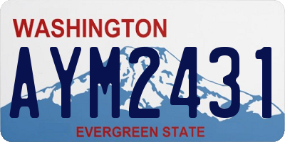 WA license plate AYM2431