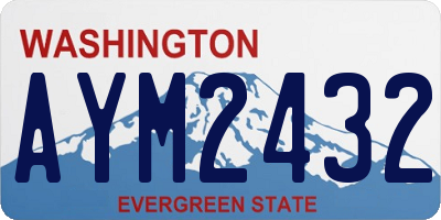 WA license plate AYM2432
