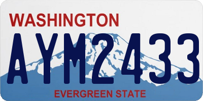 WA license plate AYM2433