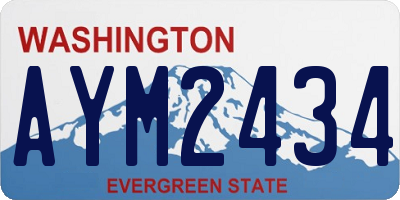 WA license plate AYM2434