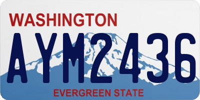 WA license plate AYM2436