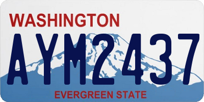 WA license plate AYM2437