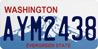 WA license plate AYM2438