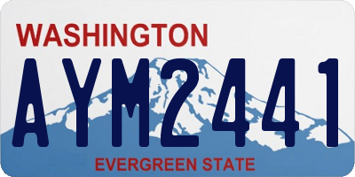 WA license plate AYM2441