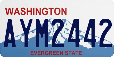 WA license plate AYM2442