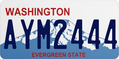 WA license plate AYM2444