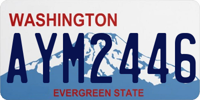 WA license plate AYM2446