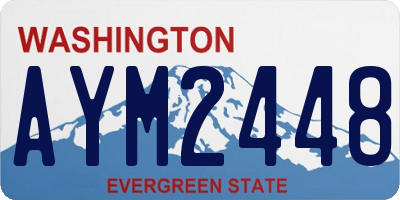 WA license plate AYM2448