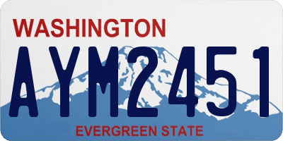 WA license plate AYM2451