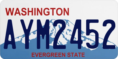 WA license plate AYM2452