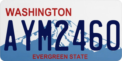 WA license plate AYM2460