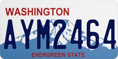 WA license plate AYM2464