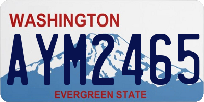 WA license plate AYM2465