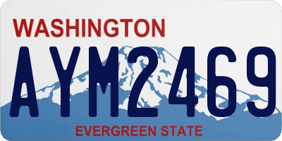 WA license plate AYM2469