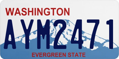 WA license plate AYM2471