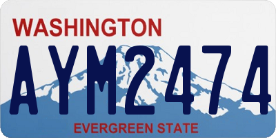 WA license plate AYM2474